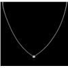 Image 1 : 14KT White Gold 0.15ct Diamond Solitaire Pendant With Chain