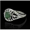 Image 2 : SILVER 0.41ct Emerald and Topaz Ring