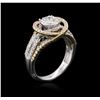 Image 3 : 14KT Two-Tone Gold 0.73ctw Diamond Ring