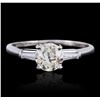 Image 1 : Platinum 1.19ctw Diamond Ring