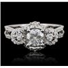 Image 1 : 18KT White Gold 1.56ctw Diamond Ring