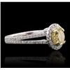Image 2 : 14KT Two-Tone Gold 1.17ctw Diamond Engagement Ring
