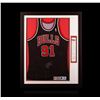 Image 1 : Dennis Rodman Framed Autographed Jersey