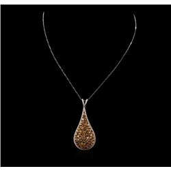 14KT Two-Tone Gold 6.59ctw Diamond Pendant With Chain