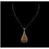 Image 1 : 14KT Two-Tone Gold 6.59ctw Diamond Pendant With Chain