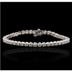 14KT White Gold 6.31ctw Diamond Tennis Bracelet