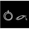 Image 2 : 14KT White Gold 0.85ctw Diamond Earrings