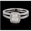 Image 1 : 14KT White Gold 1.12ctw Diamond Ring