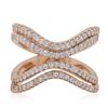 Image 1 : 18KT Rose Gold 0.90ctw Diamond Ring