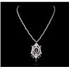 Image 1 : 14KT White Gold 2.13ctw Diamond Necklace