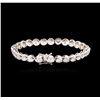 Image 2 : 18KT White Gold 10.64ctw Diamond Tennis Bracelet