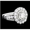 Image 2 : 14KT White Gold EGL Certified 3.65ctw Diamond Ring