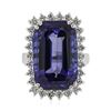 Image 1 : 14KT White Gold GIA Certified 22.54ct Tanzanite and Diamond Ring