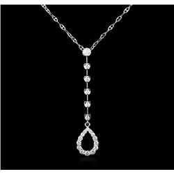 18KT White Gold 0.65ctw Diamond Pendant With Chain