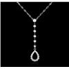Image 1 : 18KT White Gold 0.65ctw Diamond Pendant With Chain