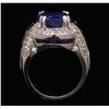 Image 5 : 14KT White Gold GIA Certified 11.29ctw Sapphire and Diamond Ring