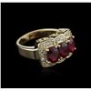 Image 2 : 14KT Yellow Gold 3.45ctw Ruby and Diamond Ring