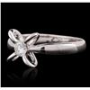 Image 2 : 18KT White Gold 0.25ct Round Cut Diamond Ring