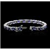 Image 3 : 14KT White Gold 10.26ctw Sapphire and Diamond Bracelet