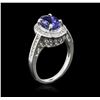 Image 3 : 14KT White Gold 1.48ct Tanzanite and Diamond Ring