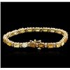 Image 2 : 14KT Yellow Gold 13.23ctw Yellow Sapphire and Diamond Bracelet