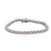 Image 1 : 14KT White Gold 4.05ctw Diamond Tennis Bracelet