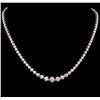 Image 1 : 14KT White Gold 3.83ctw Diamond Necklace