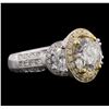 Image 4 : 14KT Two-Tone Gold 3.62ctw Diamond Ring