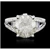 Image 1 : 18KT White Gold 6.07ctw Diamond Ring