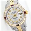 Image 1 : Rolex Two-Tone Diamond and Ruby  DateJust Ladies Watch