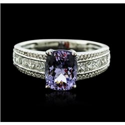 14KT White Gold 1.15ct Tanzanite and Diamond Ring