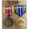 Image 2 : 2) U.S. ARMY MILITARY MEDALS W/RIBBON AND RIBBON BAR