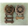 Image 1 : TWO WWII MARKSMAN BADGES-STERLING-2 W/SUBMACHINEGUN BAR