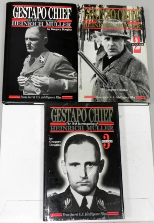 3) NAZI HEINRICH MULLER-GESTAPO CHIEF BOOKS-VOL.1,2,3