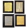 Image 1 : 3 U.S. Bill of Rights Constitution Declaration Framed