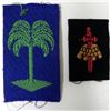Image 1 : 2 WWII PATCHES-PALM TREE (2ND DIV) & BLACK PATCH CROWN