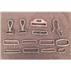 Image 2 : 13 BRASS U.S. MILITARY BELT RETAINERS-EQUIP HOOKS