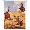 Image 1 : Colt Vintage Gun Advertising Poster Lady & Tiger