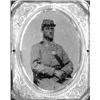 Image 1 : UNION VOLUNTEERS OF 1861: A nice 1/9th plate tintype of a stalwart Union state volunteer who wear...