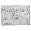 Image 1 : ROMAN INSCRIBED MARBLE PANEL: Ancient Roman inscribed marble panel, 9" x 6 1/4" x 1 1/4" beige ma...