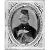 Image 1 : (UNION SOLDIER WITH BOWIE KNIFE): Great 1/9th plate ambrotype of a Union private wearing a state...