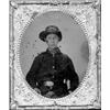 Image 1 : TINTYPE OF YOUNG UNION CAVALRYMAN: A nice 1/6th plate tintype of a very young Western cavalry pri...
