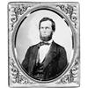 Image 1 : (TINTYPE OF A CALIFORNIA GENTLEMAN): A great 1/6th plate tintype of a man from California in his...