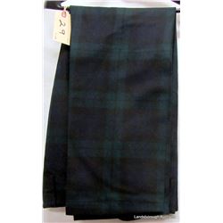 WOOL TARTAN MILITARY PANTS