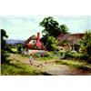 Image 1 : Henry J. Sylvester Stannard 1870-1951 British RBA Tending the Chickens Watercolour Signe...