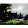 Image 1 : Thomas William Morley 1859-1925 British RI Chickens on a Country Lane Watercolour Signed...