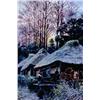 Image 1 : Charles A. Wirgman 1864-1922 British Japanese Houses by a Stream Watercolour Signed "C.A...