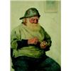 Image 1 : Frederick McNamara Evans Active 1886-1930 British The Old Angler Watercolour Signed 1...