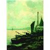 Image 1 : Charles Napier Hemy 1841-1917 British RA, RI, ROI Securing the Boats Oil on canvas Signe...