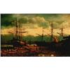 Image 1 : 19th Century English School Ships in Dry dock Oil on canvas Indistinctly signed 11.5 x 1...